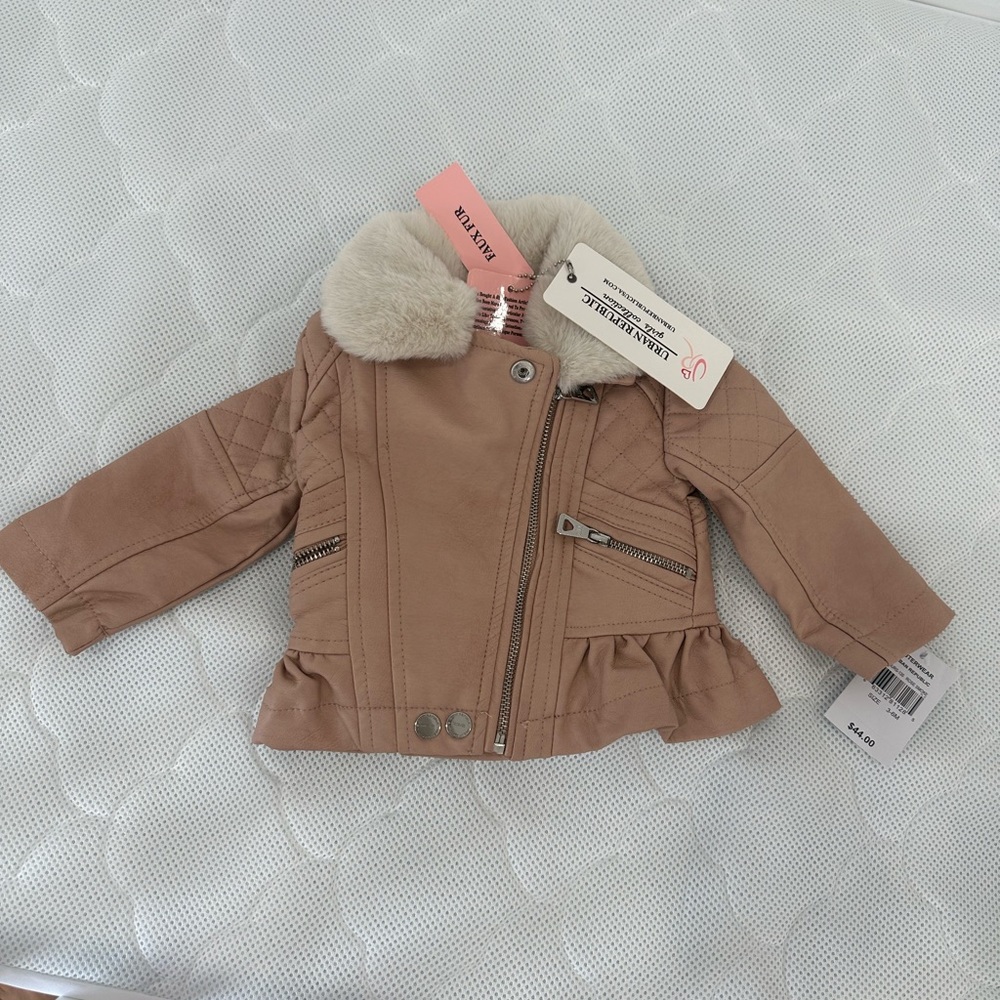 Baby girls leather jacket